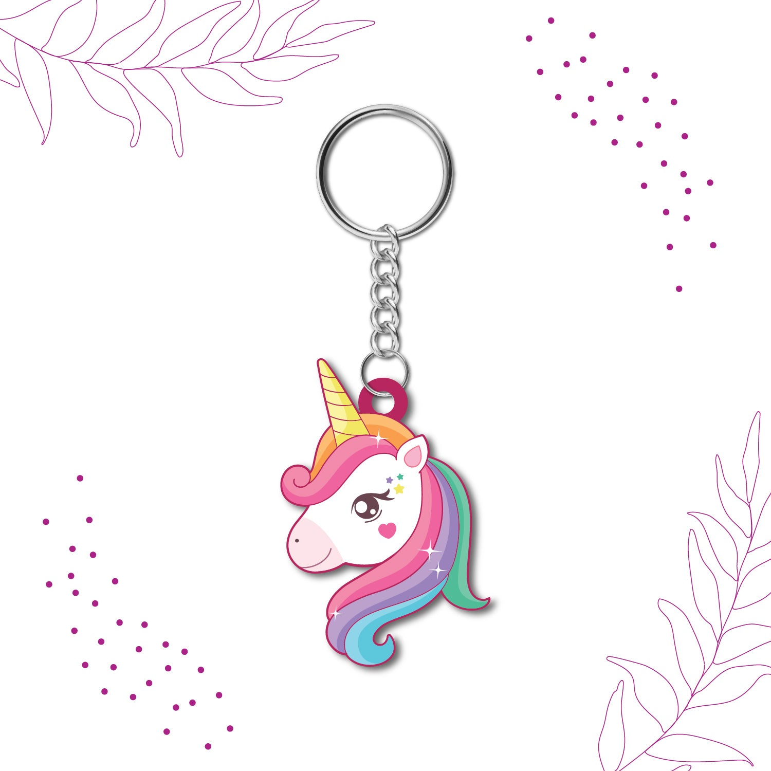  Laser-cut Unicorn keychain