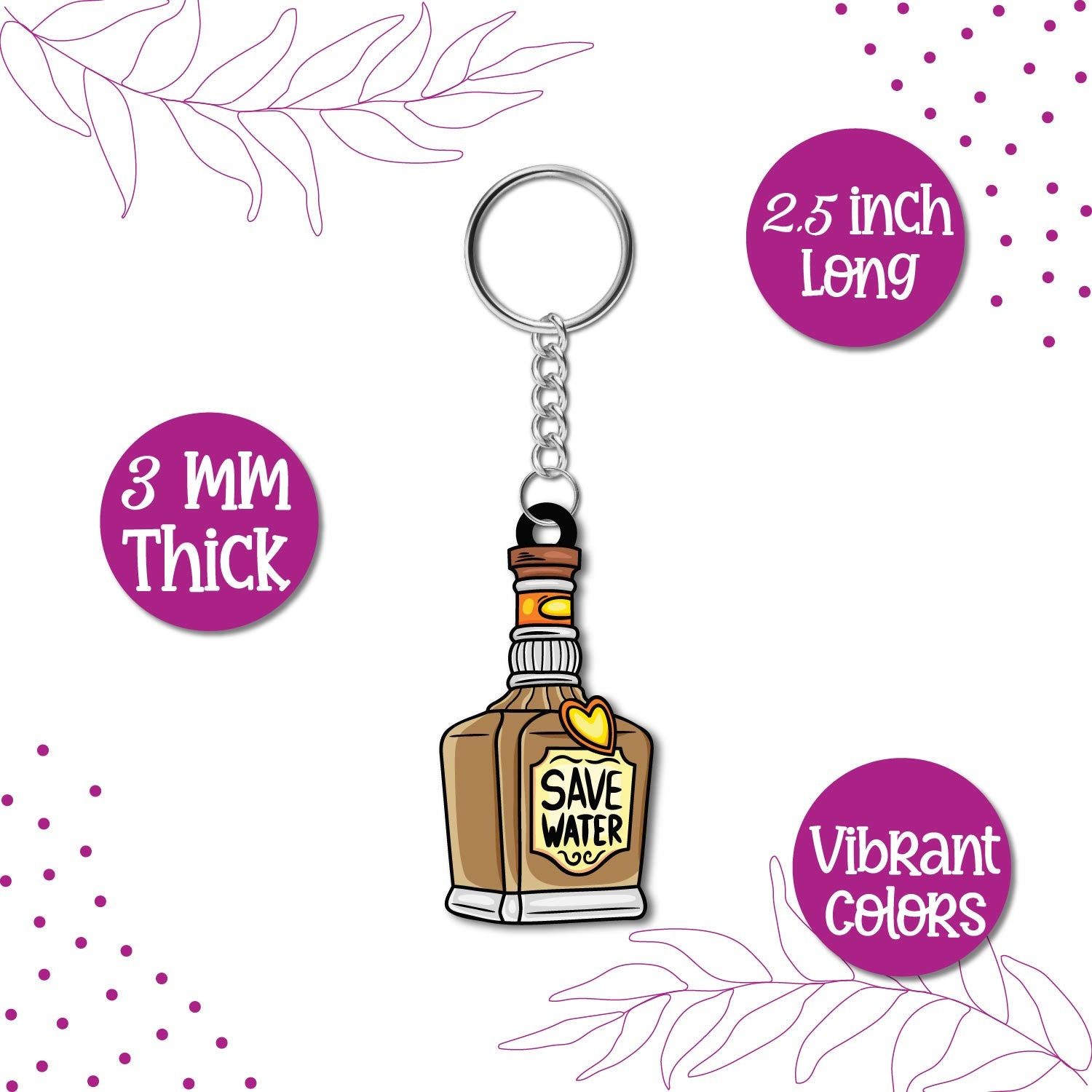  Whiskey keychain on keys