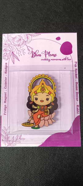 Goddess Laxmi Wooden Fridge Magnet