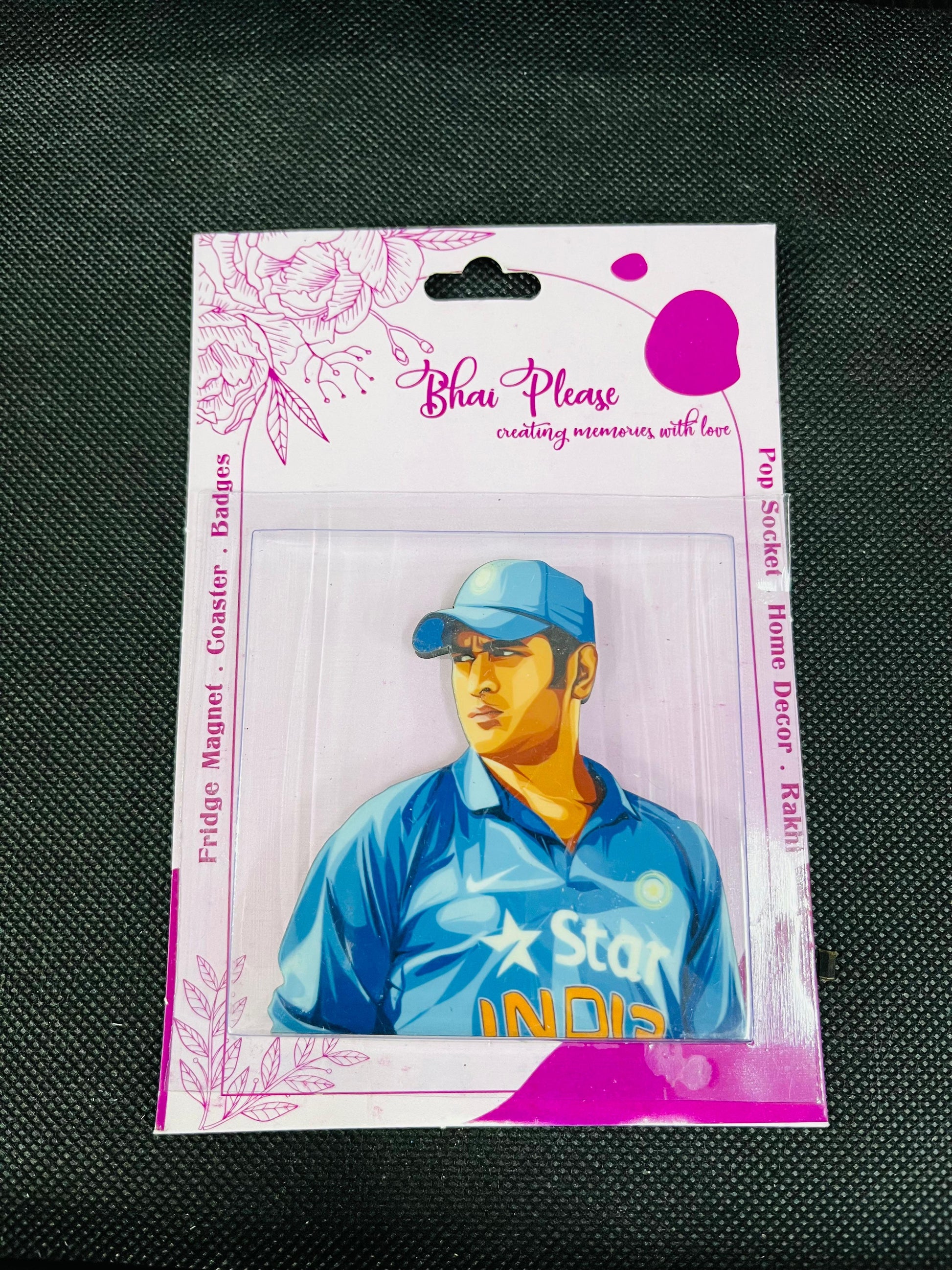 MS Dhoni fridge magnet - unique celebrity memorabilia