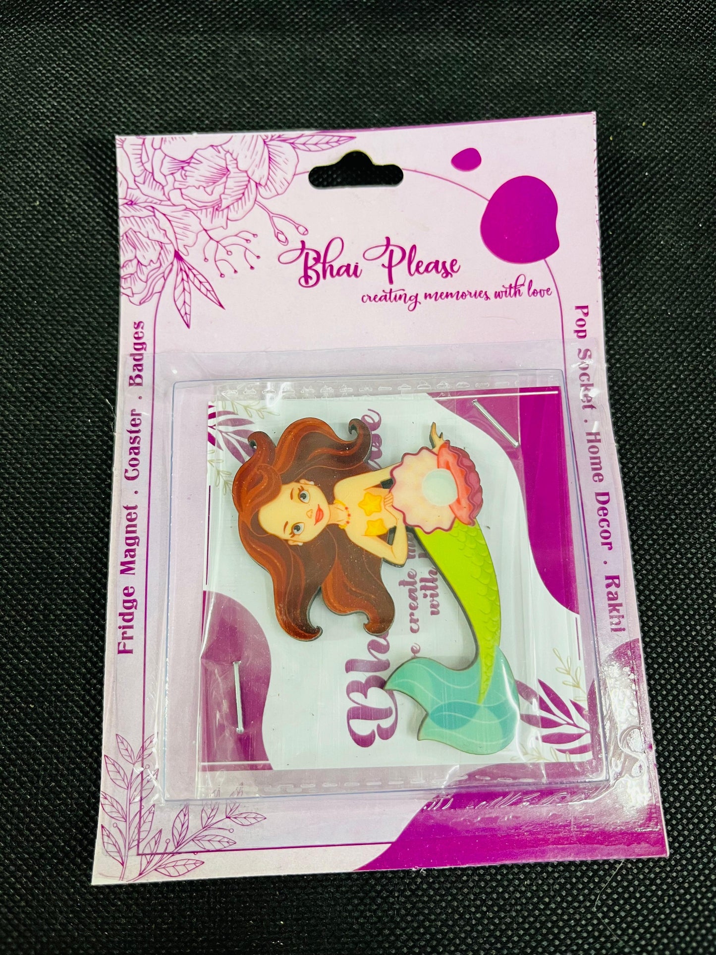 Ocean-themed mermaid magnet
