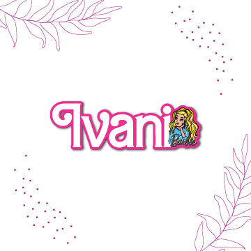 Barbie Theme Personalized Fridge Magnet