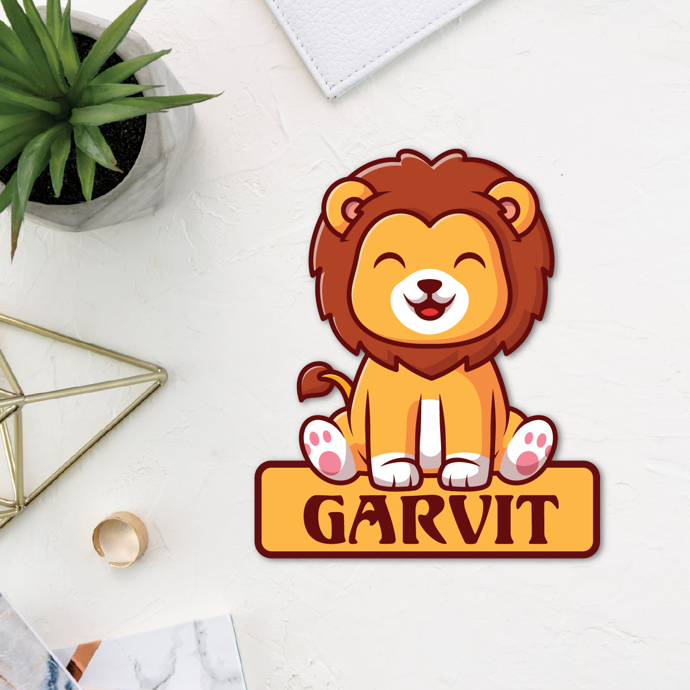 Cartoon Theme Name Personalized Fridge Magnet