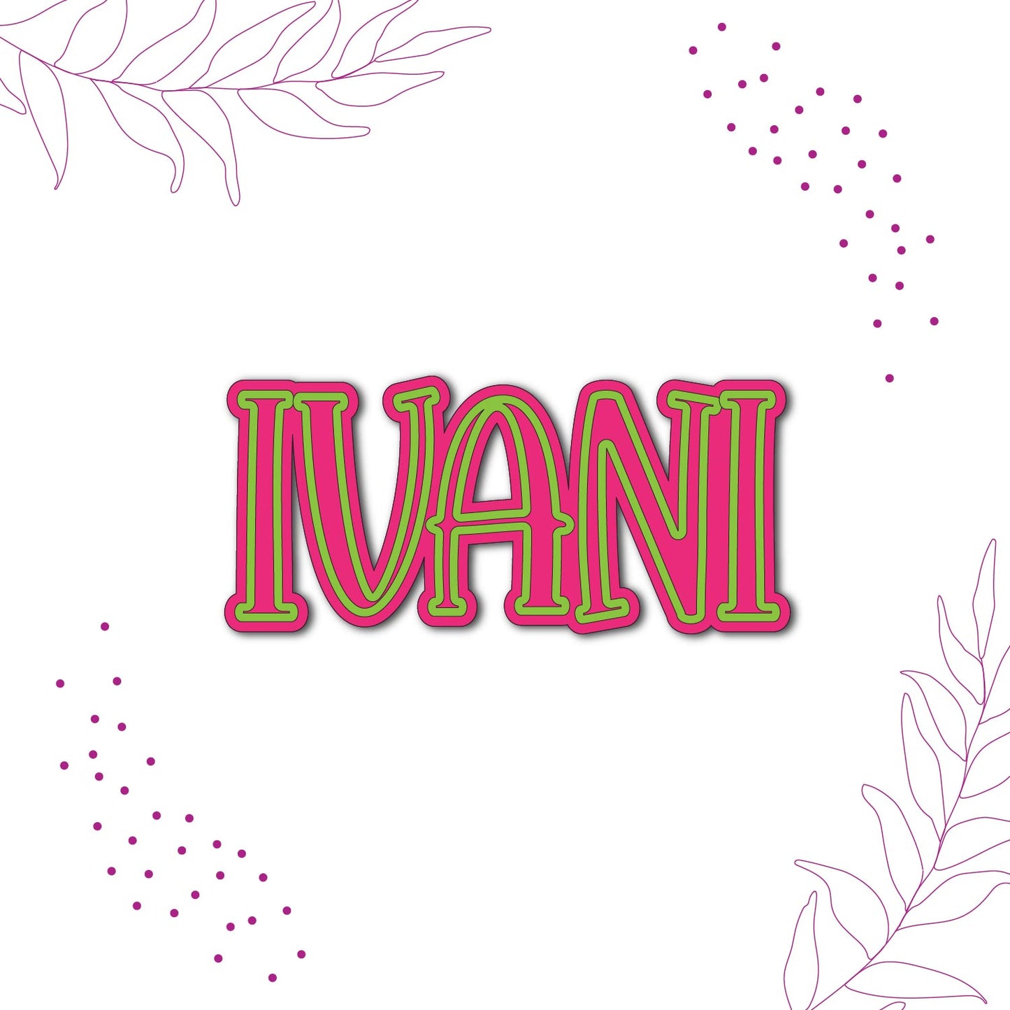 Dual Color Name Personalized Fridge Magnet