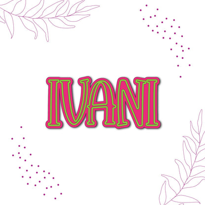 Dual Color Name Personalized Fridge Magnet
