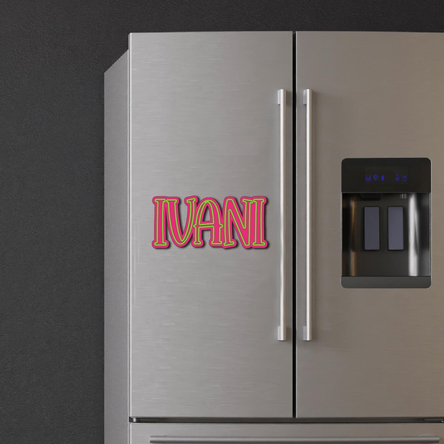 Dual Color Name Personalized Fridge Magnet