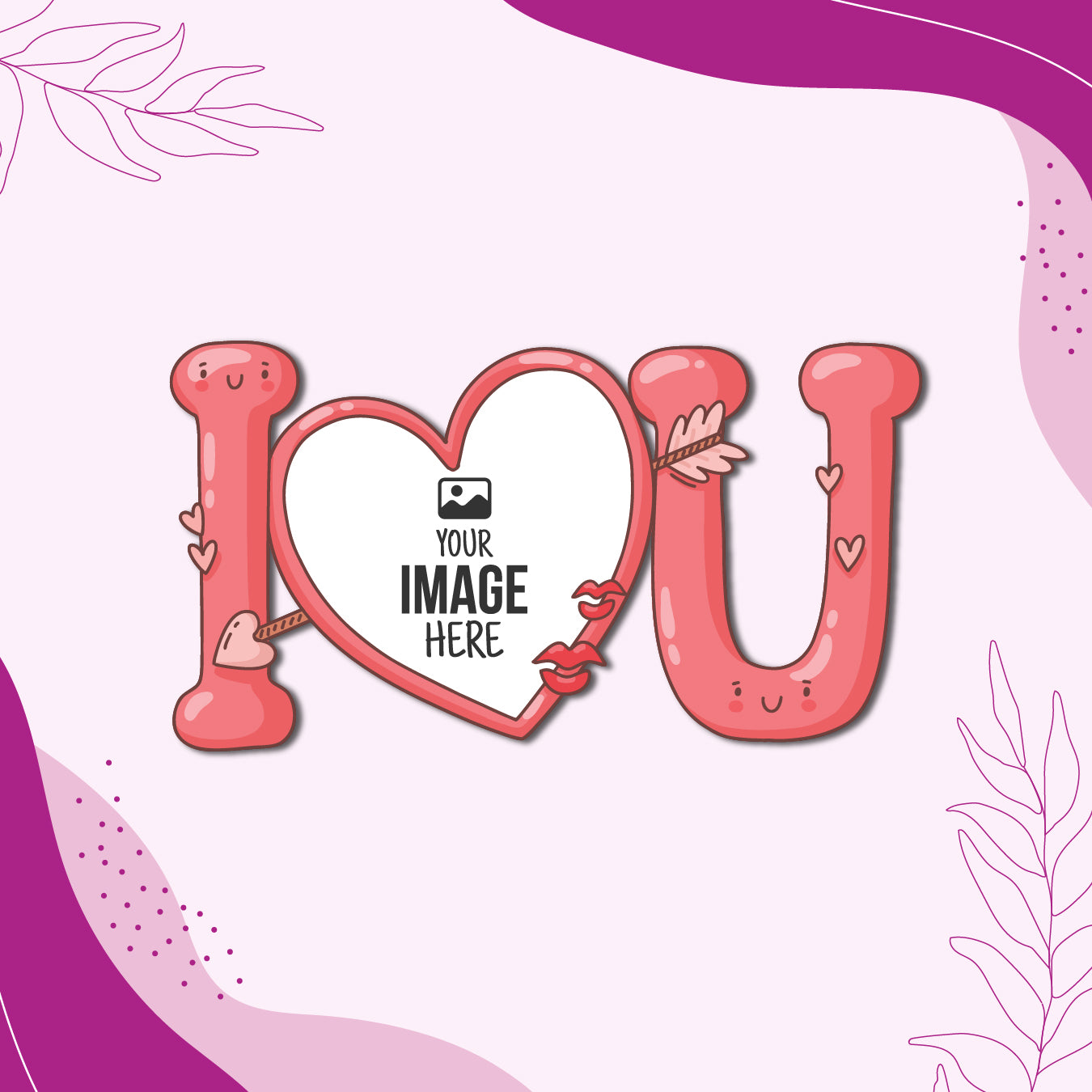 I Love You Personalized Magnet