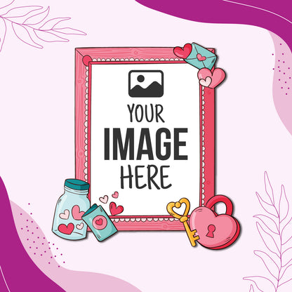 Lock & Key Personalized Wooden Fridge / Refrigerator Magnet