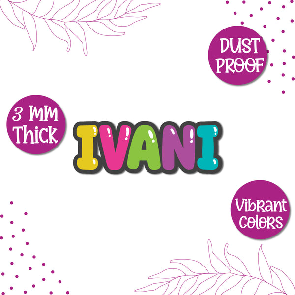 2 Layer Kids Name Personalized Fridge Magnet