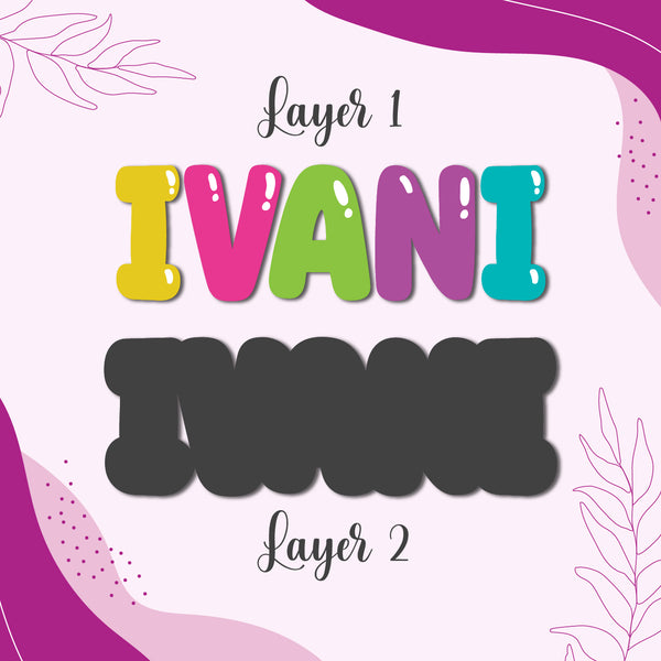 2 Layer Kids Name Personalized Fridge Magnet