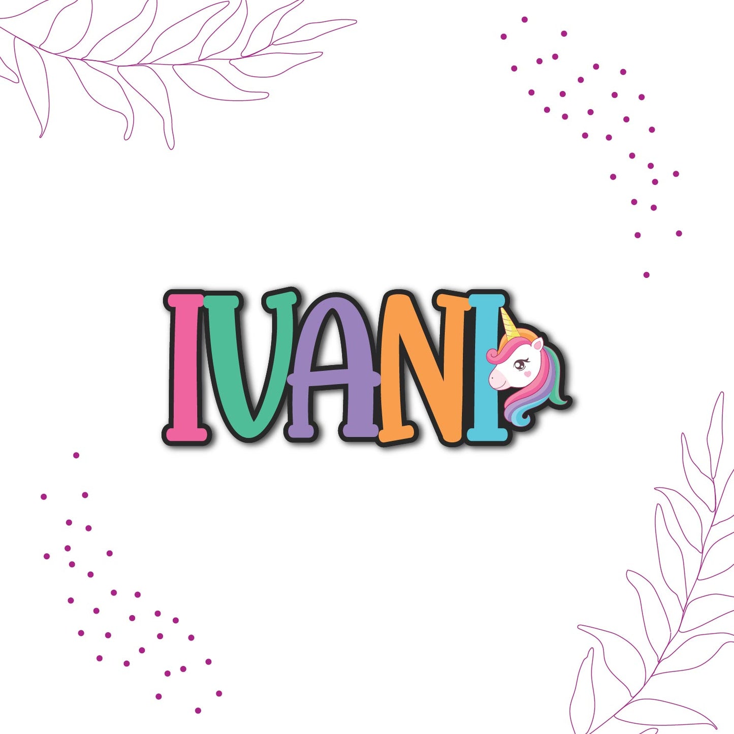 Name with Animals Personalized Fridge Magnet