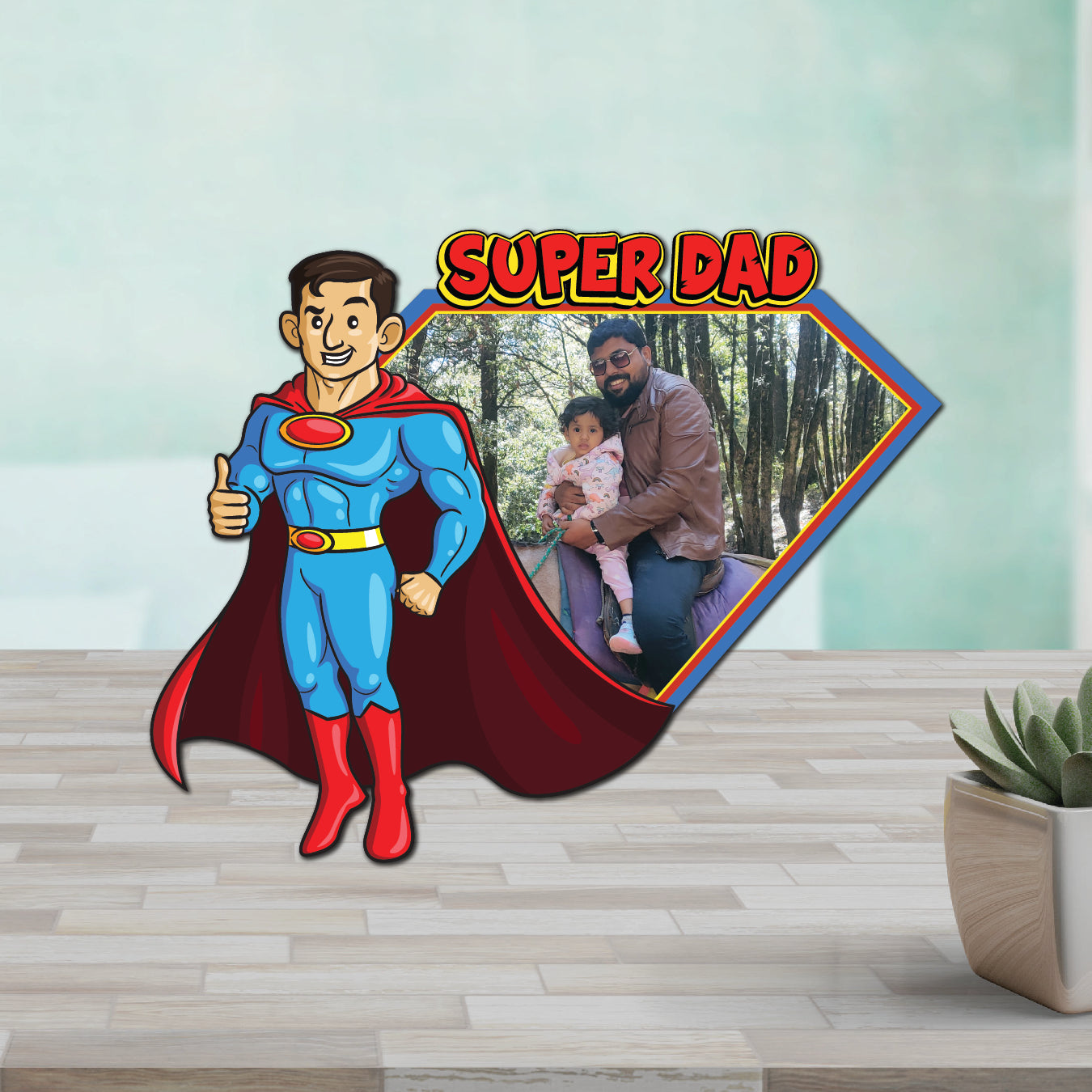 Super Dad Personalized Fridge Magnet