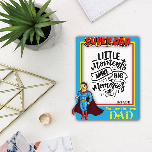 Super Dad Polaroid Frame Magnet