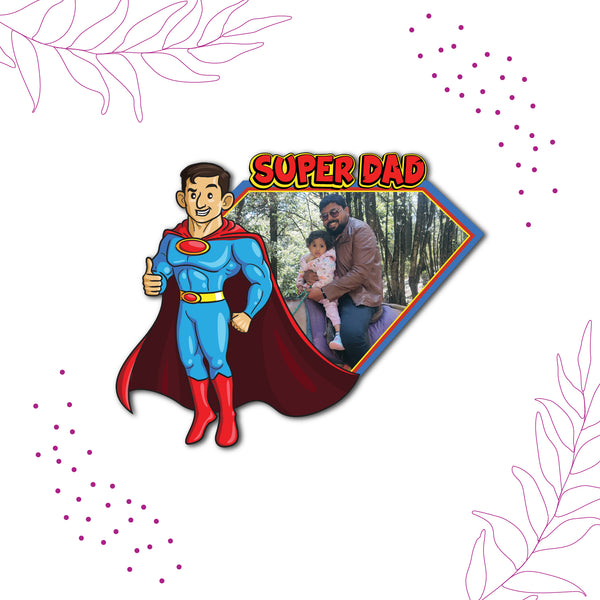 Super Dad Personalized Fridge Magnet