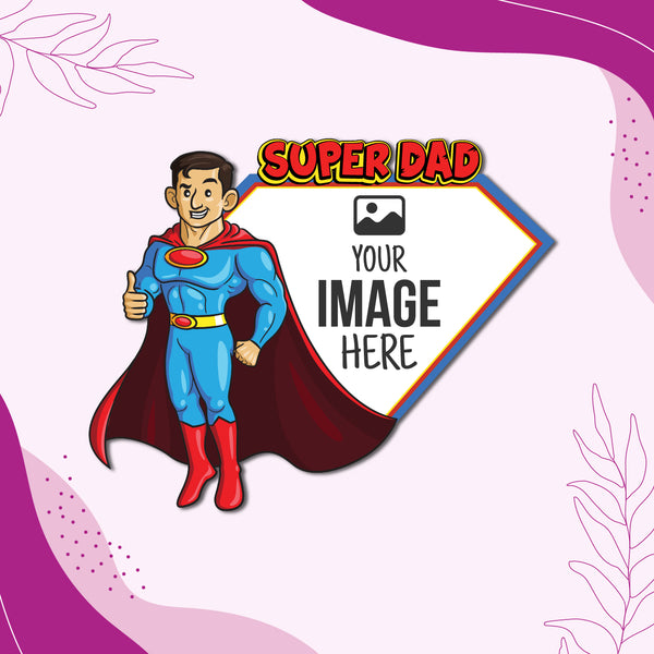Super Dad Personalized Fridge Magnet