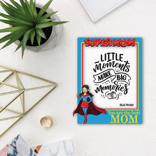 Super Mom Polaroid Frame Magnet
