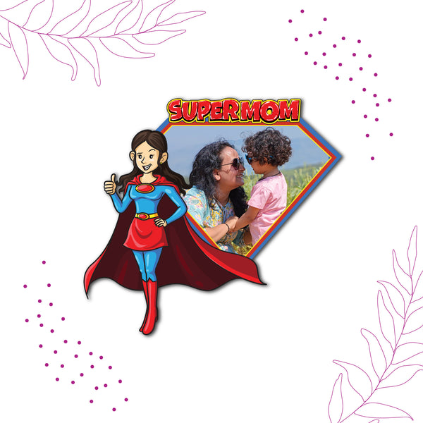 Super Mom Personalized Fridge Magnet