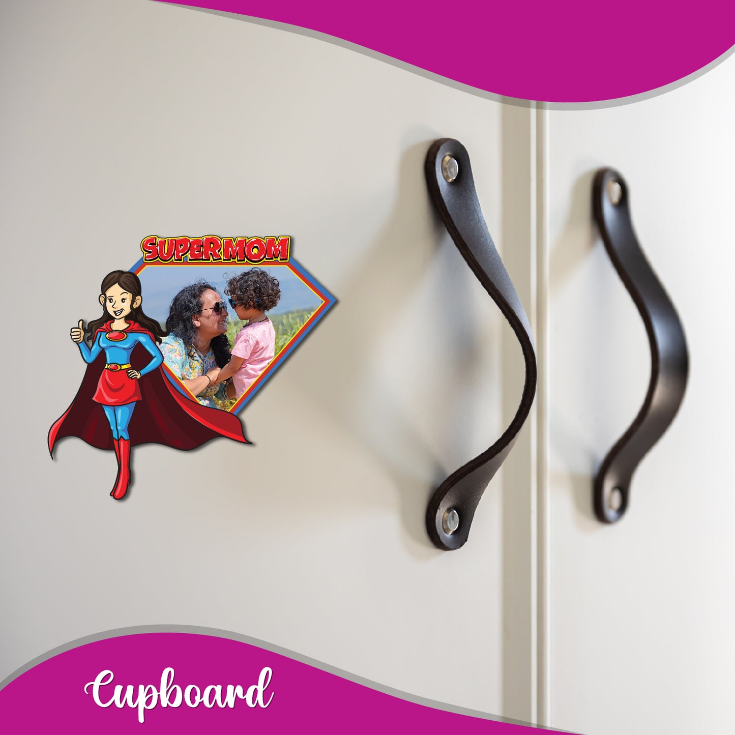 Super Mom Personalized Fridge Magnet