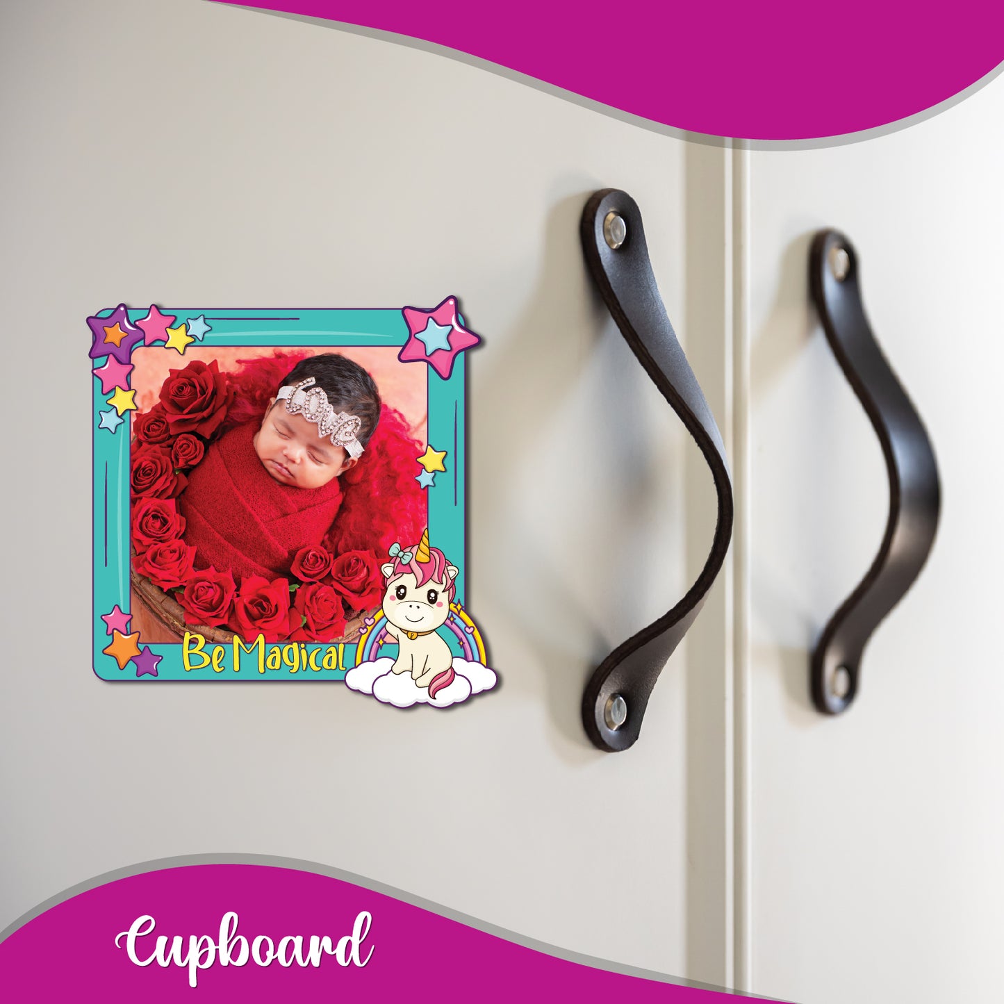 Unicorn Be Magical Personalized Fridge Magnet _ Girl