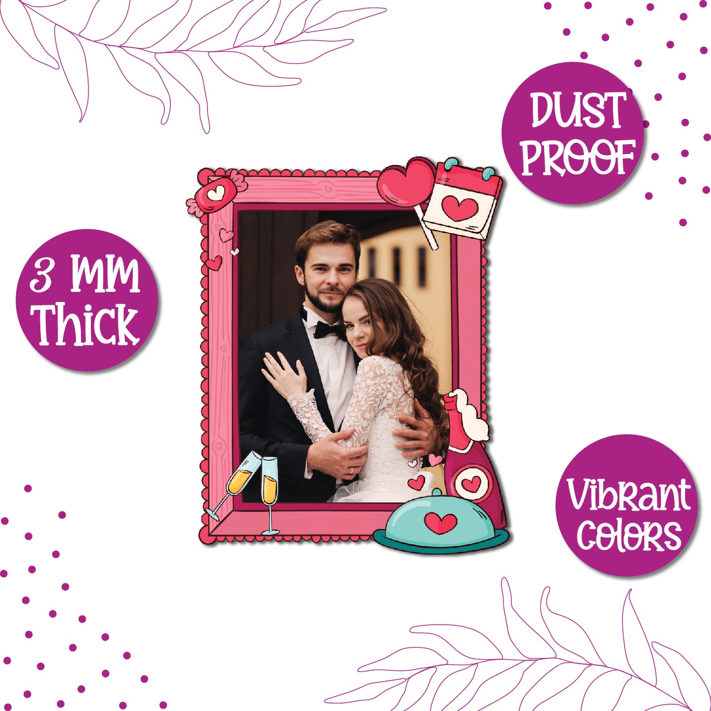 Wine & Dine Personalized Fridge Magnet