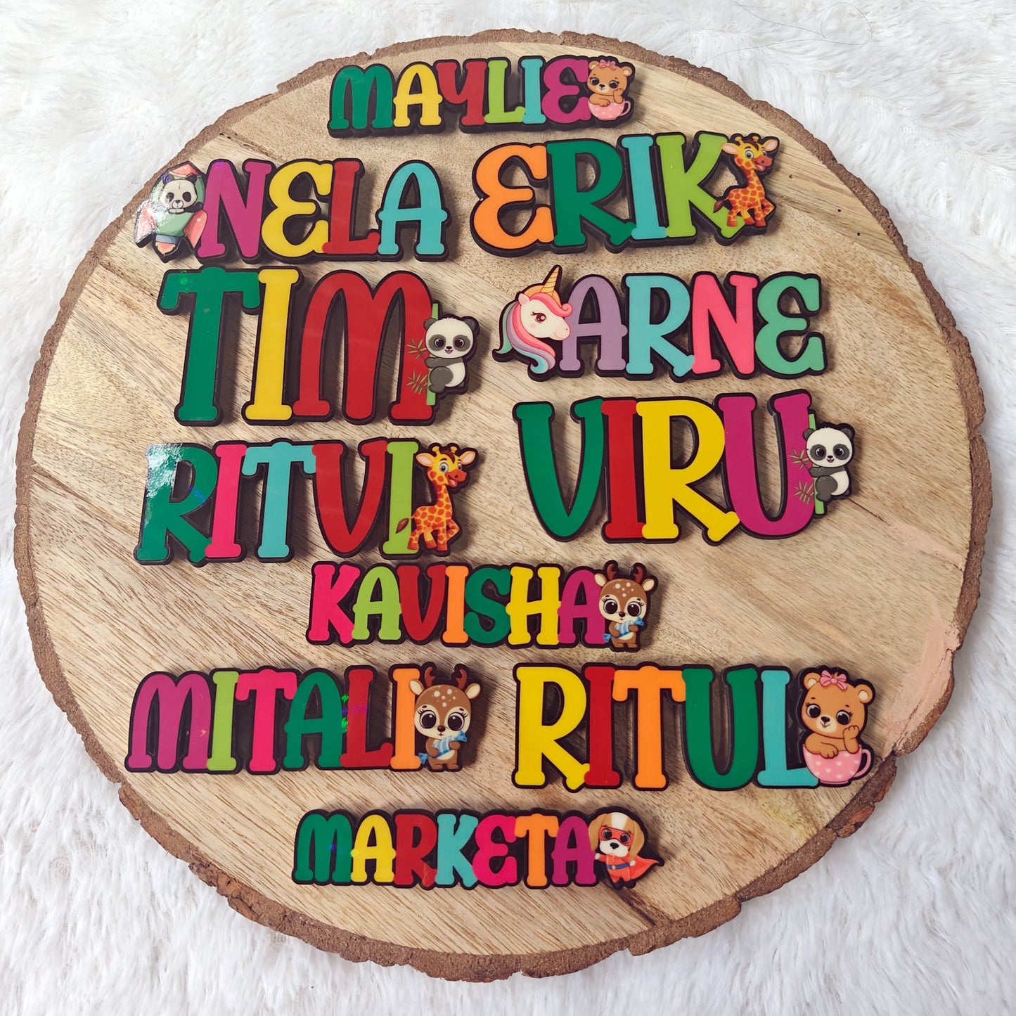 Name with Animals Personalized Fridge Magnet