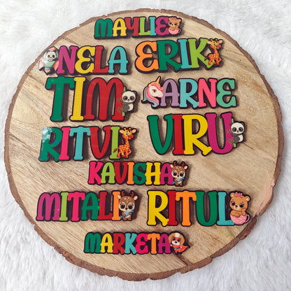 Name with Animals Personalized Fridge Magnet