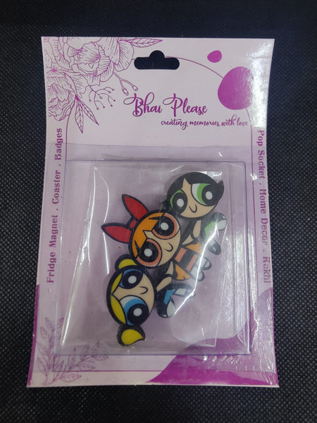 Powerpuff Girls Wooden Fridge Magnet