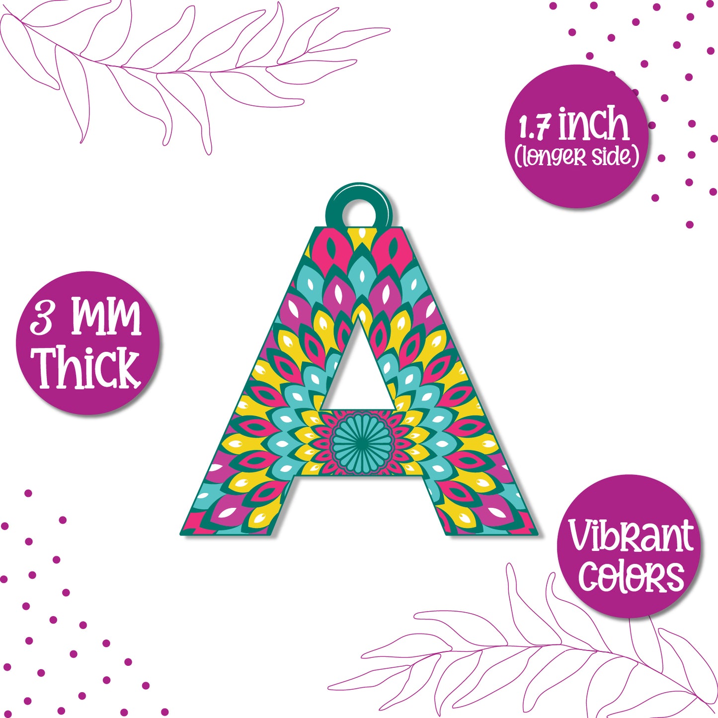 Alphabet A Wooden Lumba Rakhi