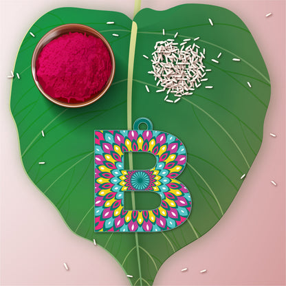Alphabet B Wooden Lumba Rakhi