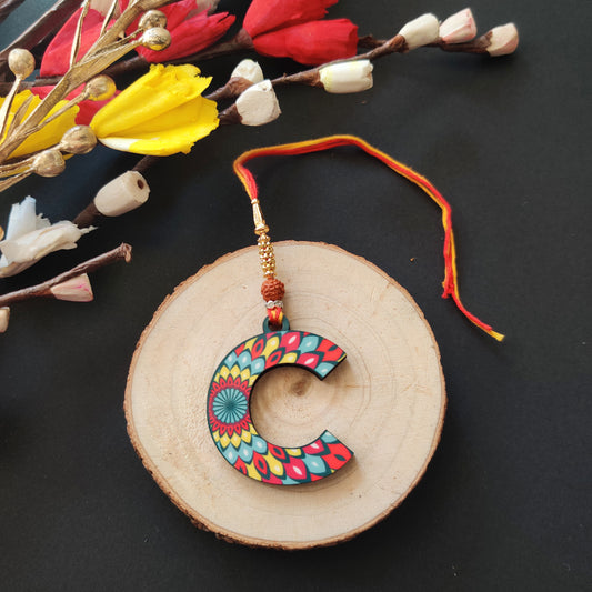 Alphabet C Wooden Lumba Rakhi