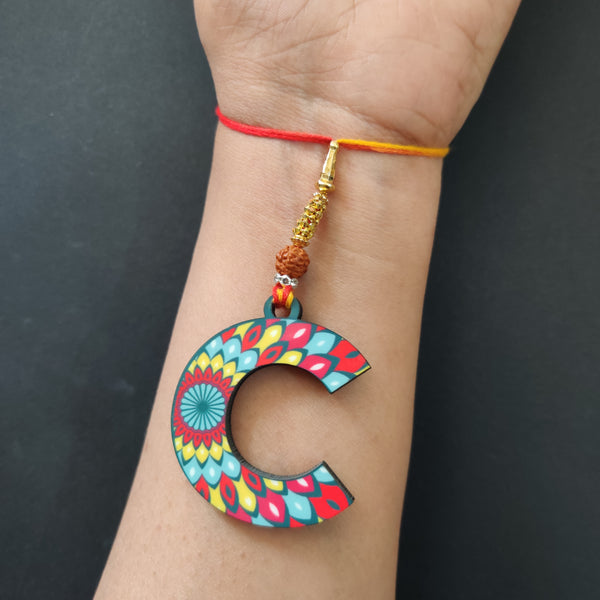 Alphabet C Wooden Lumba Rakhi
