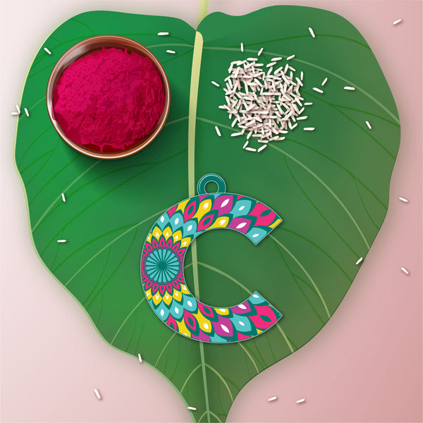 Alphabet C Wooden Lumba Rakhi