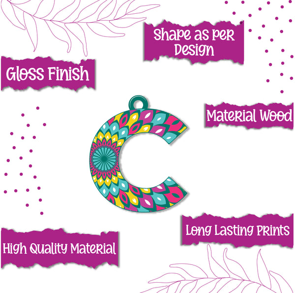 Alphabet C Wooden Lumba Rakhi