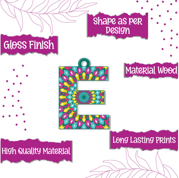 Alphabet E Wooden Lumba Rakhi