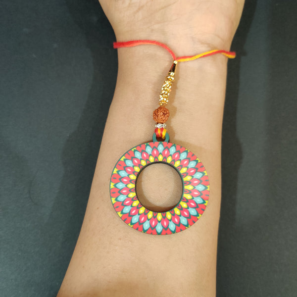 Alphabet O Wooden Lumba Rakhi