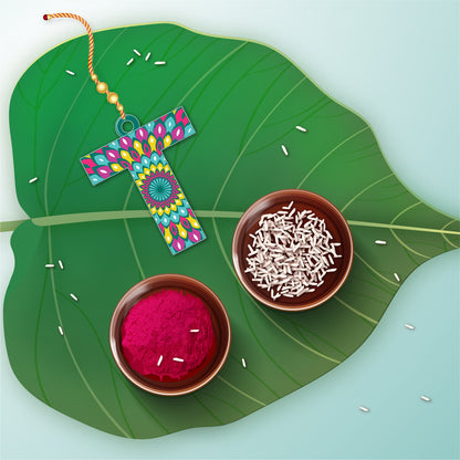 Alphabet T Wooden Lumba Rakhi