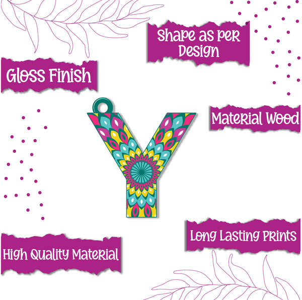 Alphabet Y Wooden Lumba Rakhi