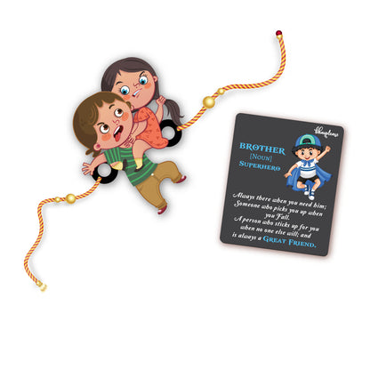 Annoying Brother Rakhi with Brother Is Superhero Fridge Magnet