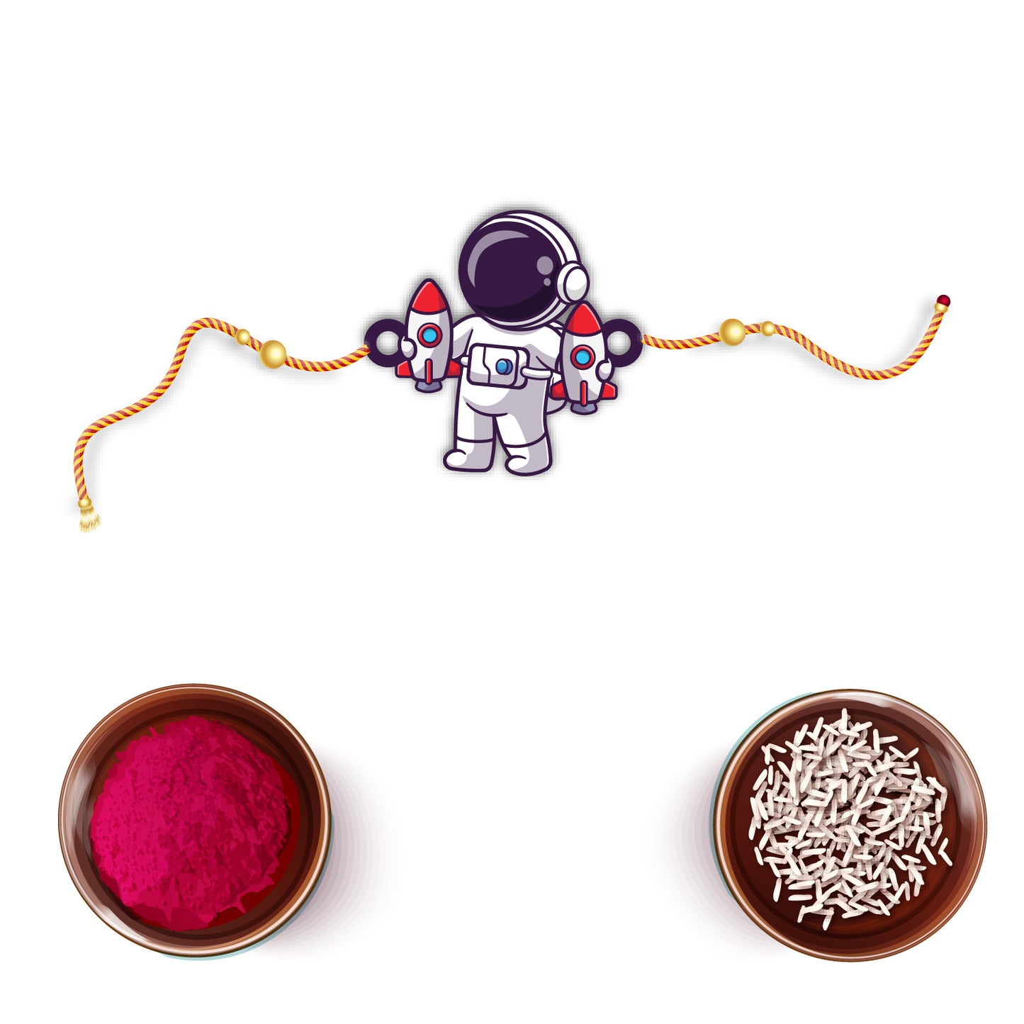 Astronaut Wooden Rakhi
