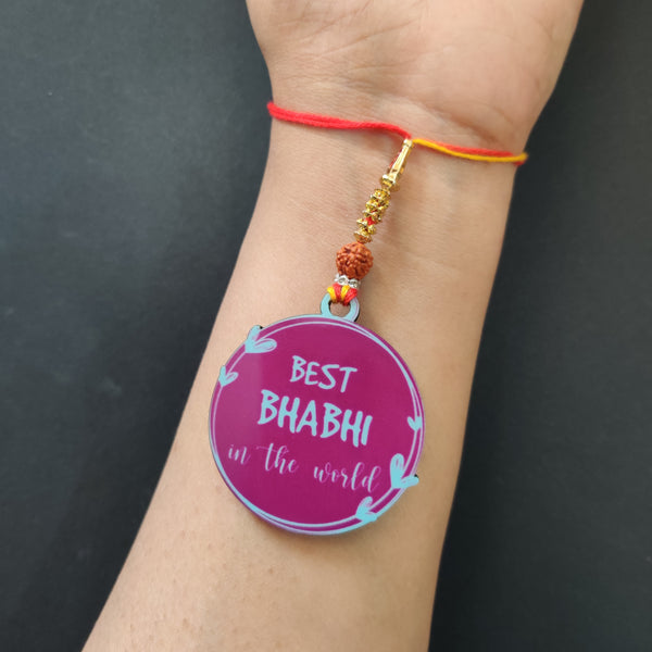 Best Bhabhi Wooden Lumba Rakhi