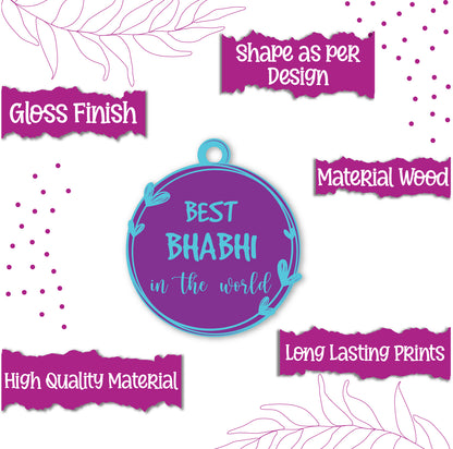 Best Bhabhi Wooden Lumba Rakhi