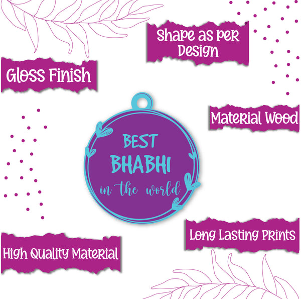 Best Bhabhi Wooden Lumba Rakhi