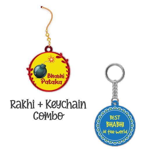 Bhabhi Patakha Lumba Rakhi For Sister In Law With  Keychain