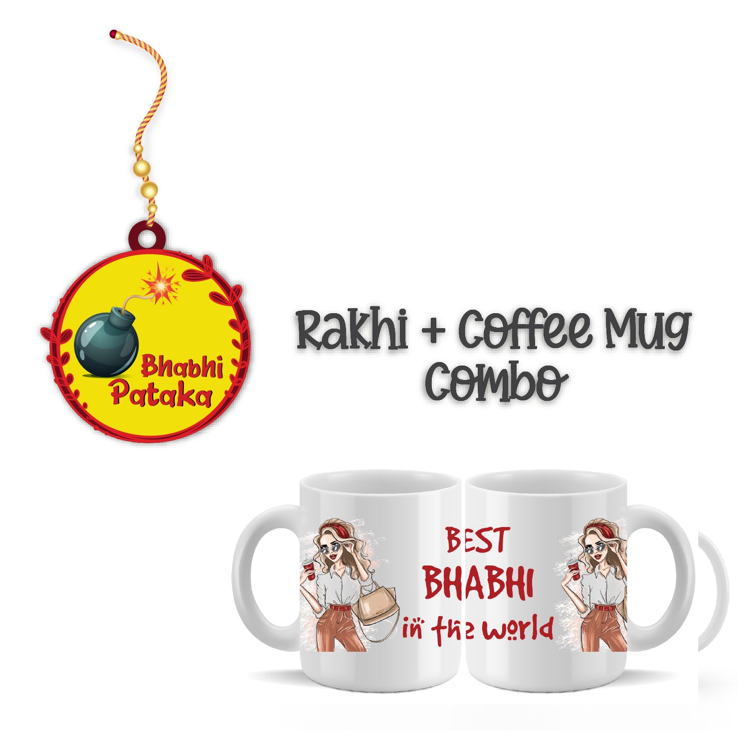 Bhabhi Patakha Lumba Rakhi For Sister In Law With Mug – Quirky Theme Rakhi | Bhai Please