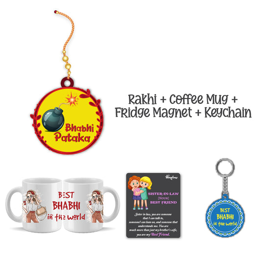 Bhabhi Patakha Rakhi For Brother  with Mega Combo