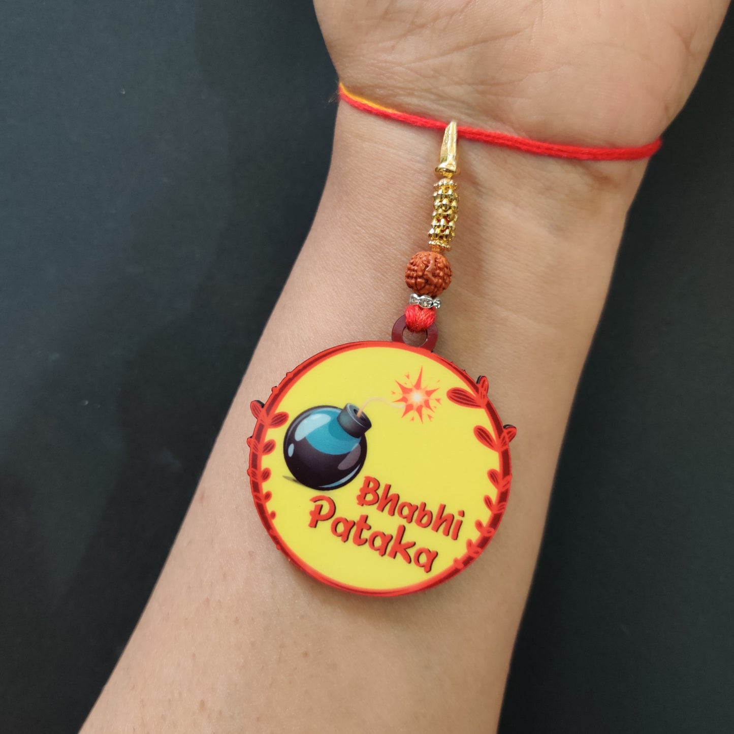 Bhabhi Pataka Wooden Lumba Rakhi
