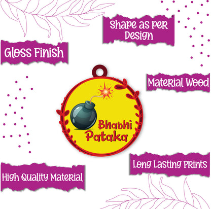 Bhabhi Pataka Wooden Lumba Rakhi