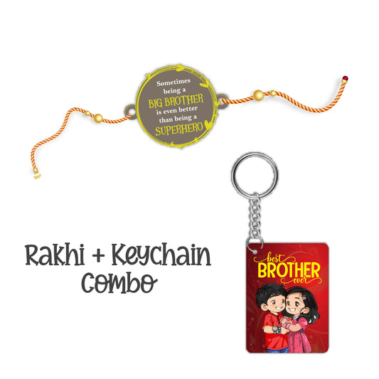 Big Brother  Rakhi  For Brother With  Keychain