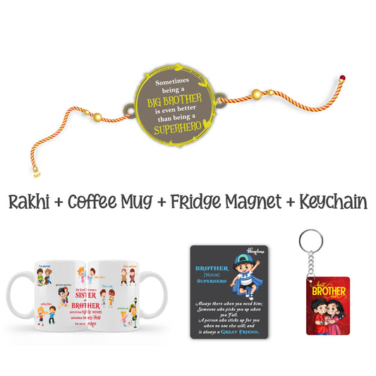 Big Brother Rakhi For Brother with Mega Combo