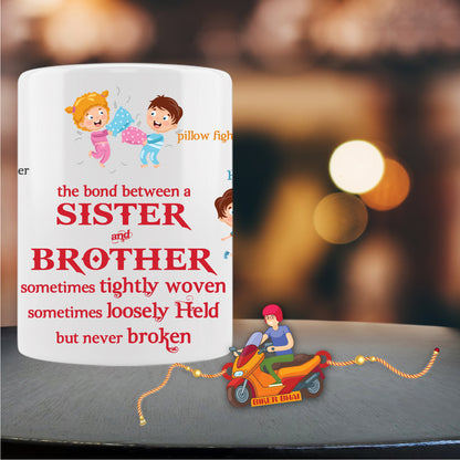 Biker Bhai Rakhi For Brother  With Mug